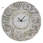 Гръцка статуетка - стенен часовник, 25 cm, цветна (RT-01)